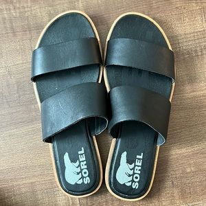SOREL Black Sandals